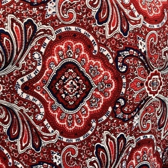 Studio Works Red Short Ruffle Sleeve Top Medium​​​ - Picture 9 of 12